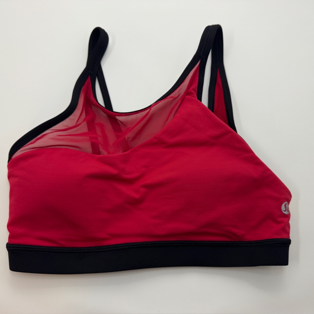 Lululemon Athletica Red and Black Sports Bra